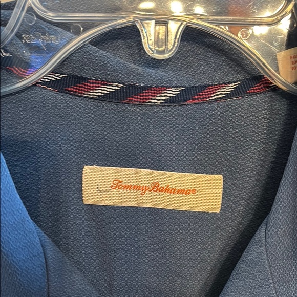 Tommy Bahama 100% silk Men's Blue Short Sleeve button down lg - Picture 3 of 5